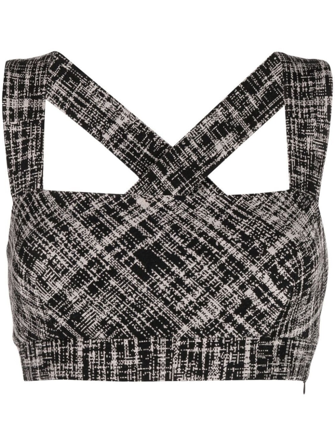 

Rosetta Getty укороченный топ в клетку, черный