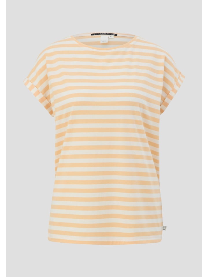 

QS Футболка цвета 21G0_манго, Желтый, QS Футболка цвета 21G0_манго