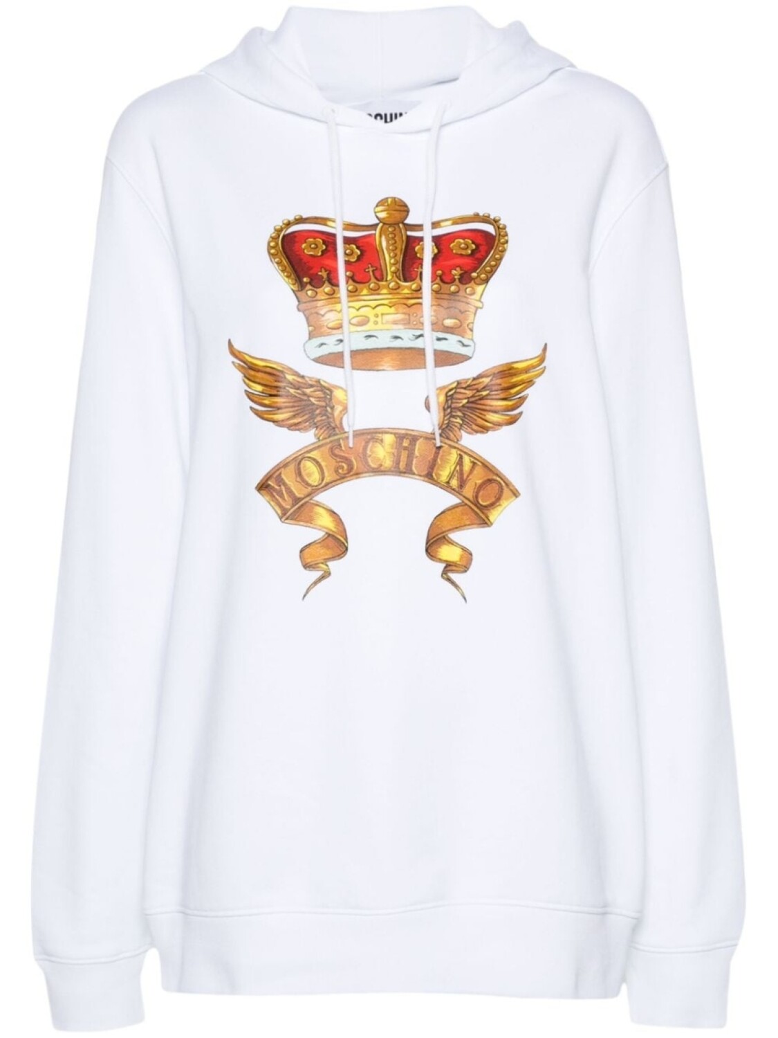 

Moschino худи с принтом, белый