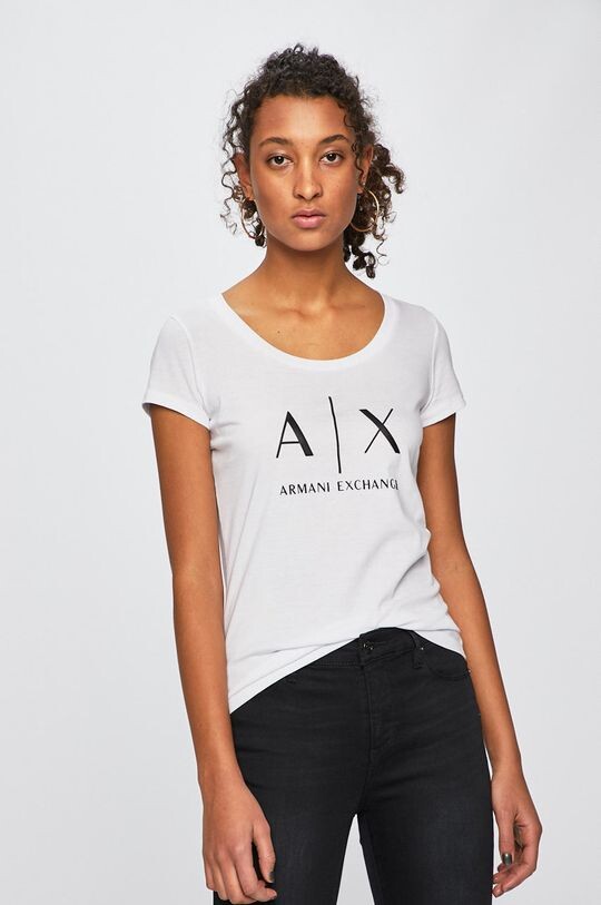 

Хлопковая футболка Armani Exchange, белый