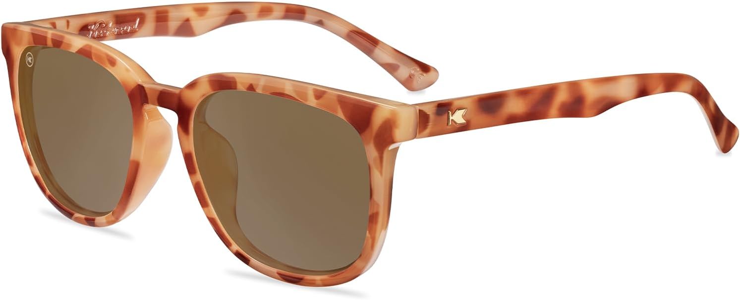 

Поляризованные солнцезащитные очки Knockaround Paso Robles для мужчин и женщин - Модные солнцезащитные очки - Защита от УФ-излучения UV400, Blonde Tortoise Shell / Amber
