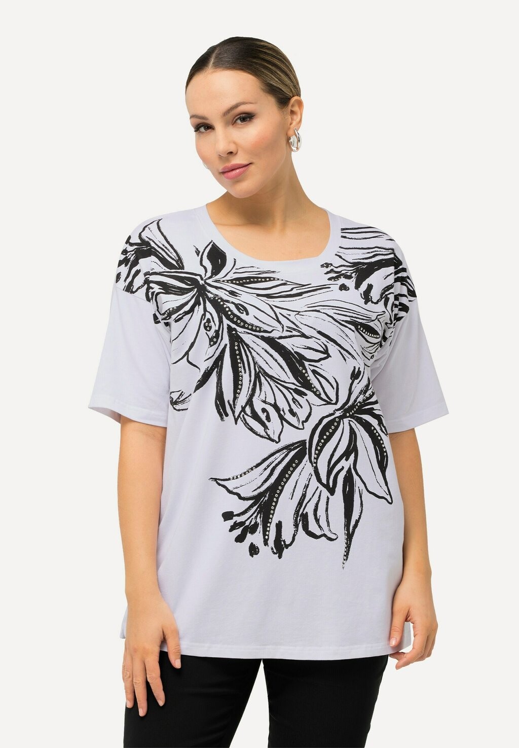 

Футболка с принтом MOTIF SHORT SLEEVE Ulla Popken, белый