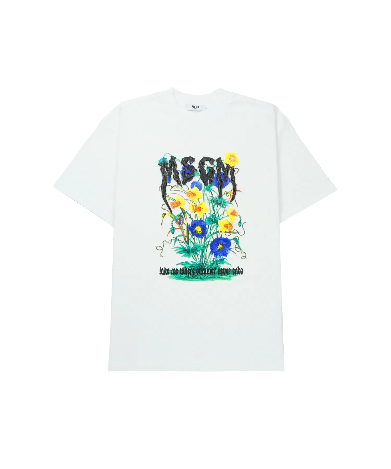 Детская футболка MSGM KIDS с вышивкой и принтом