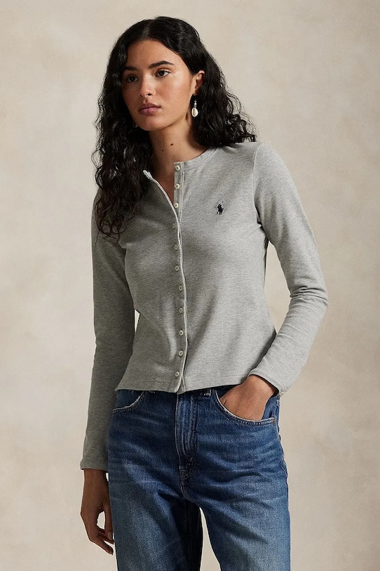 

Лонгслив Polo Ralph Lauren, серый
