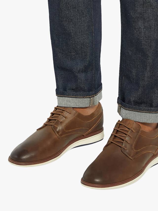 Brydon Leather Wide Fit шнурованные кроссовки Dune London, Brown — фото 2
