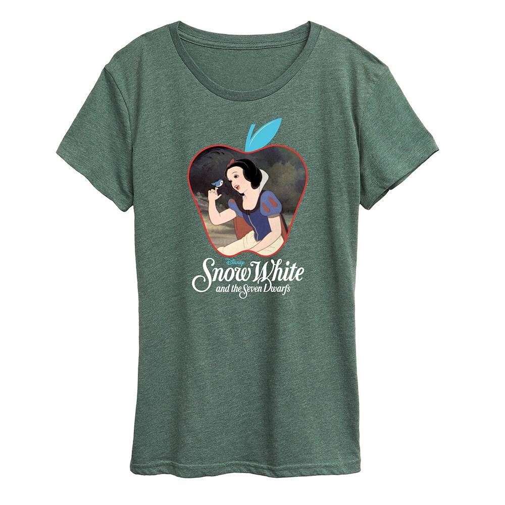 

Женская футболка с рисунком яблока Disney's Snow White, цвет Heather Green
