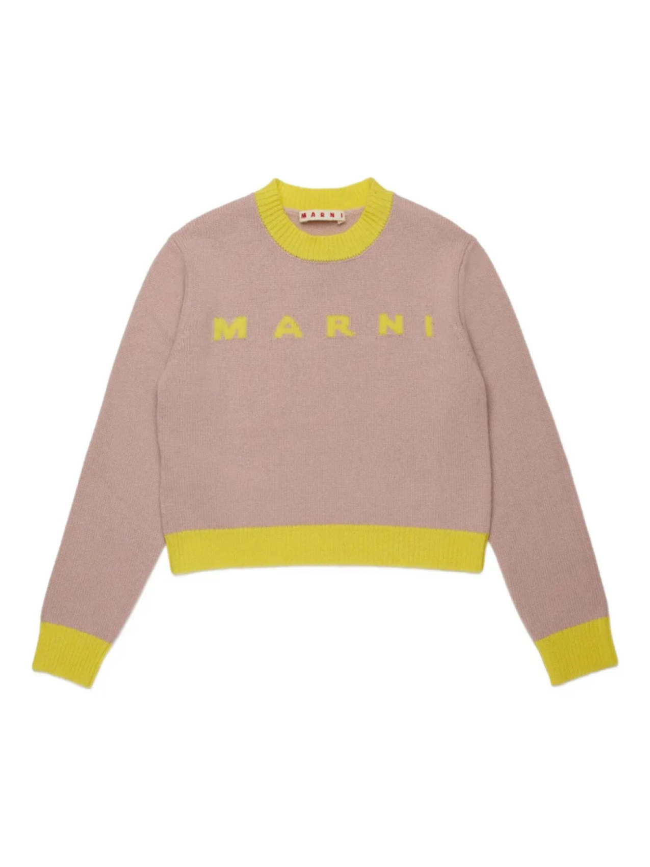 

Marni Kids свитер с круглым вырезом, розовый