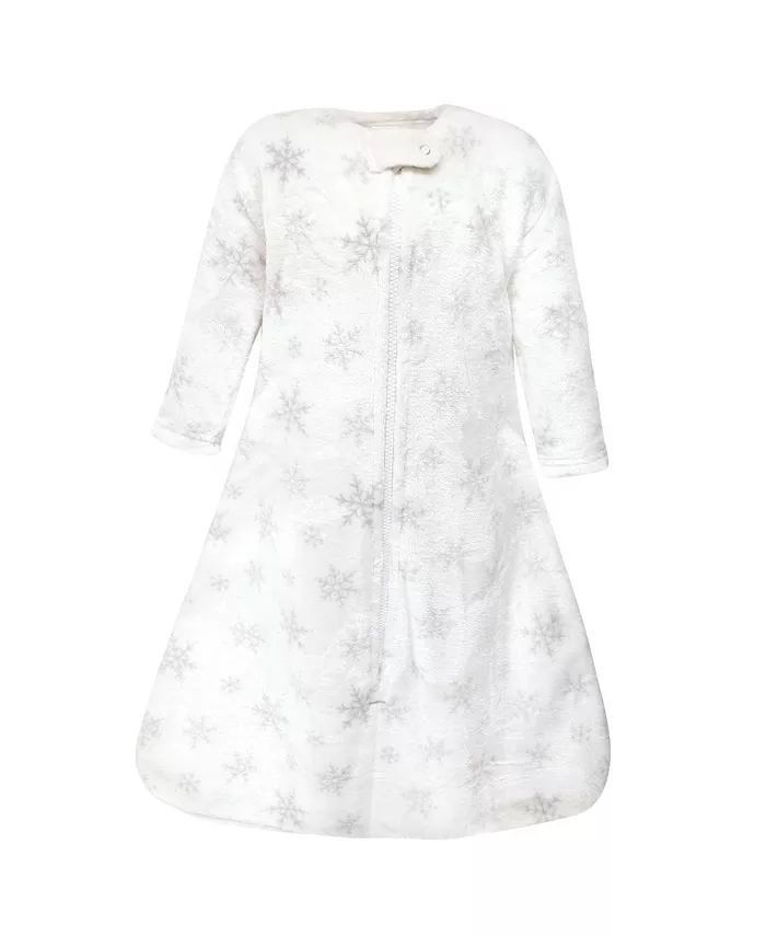 

Детский спальный мешок для девочек с длинными рукавами из плюшевого фланели Hudson Baby, розовый