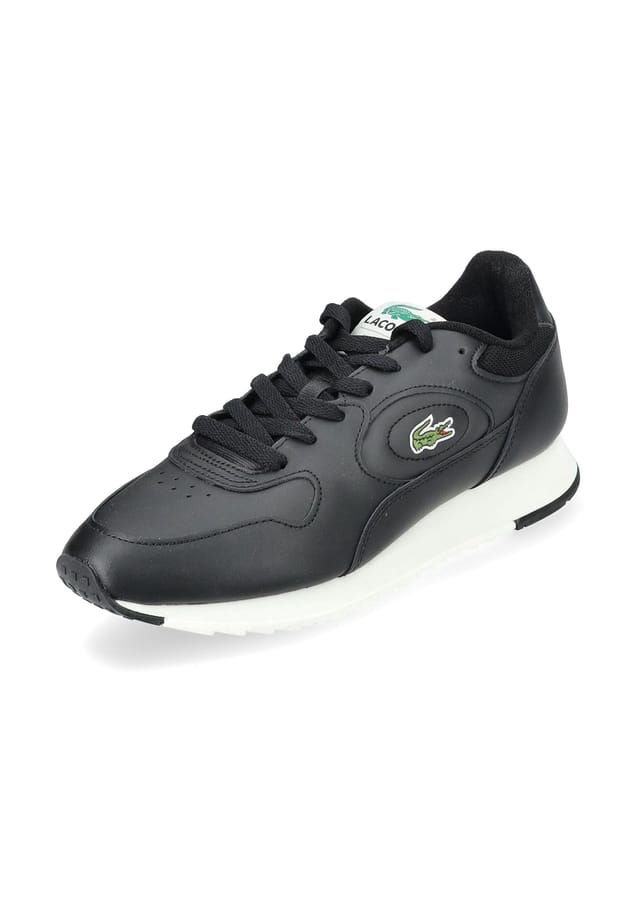 

Кроссовки из кожи/текстиля Lacoste, черный
