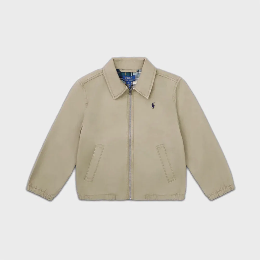 Мужской хлопковый поплиновый жакет Bayport среднего бежевого цвета от Polo Ralph Lauren Children