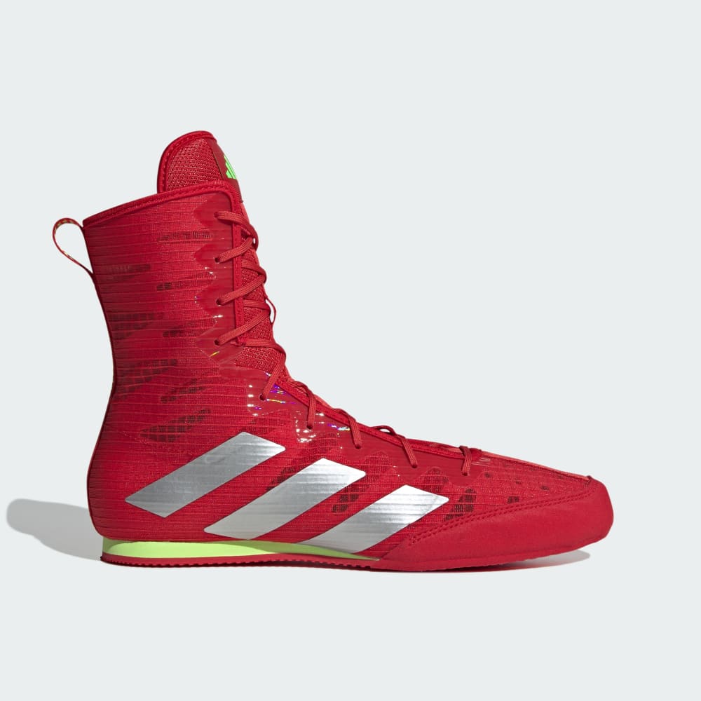 

Высокие кроссовки Adidas Box Hog 4 Shoes, цвет Better Scarlet/Silver Metallic/Lucid Lemon