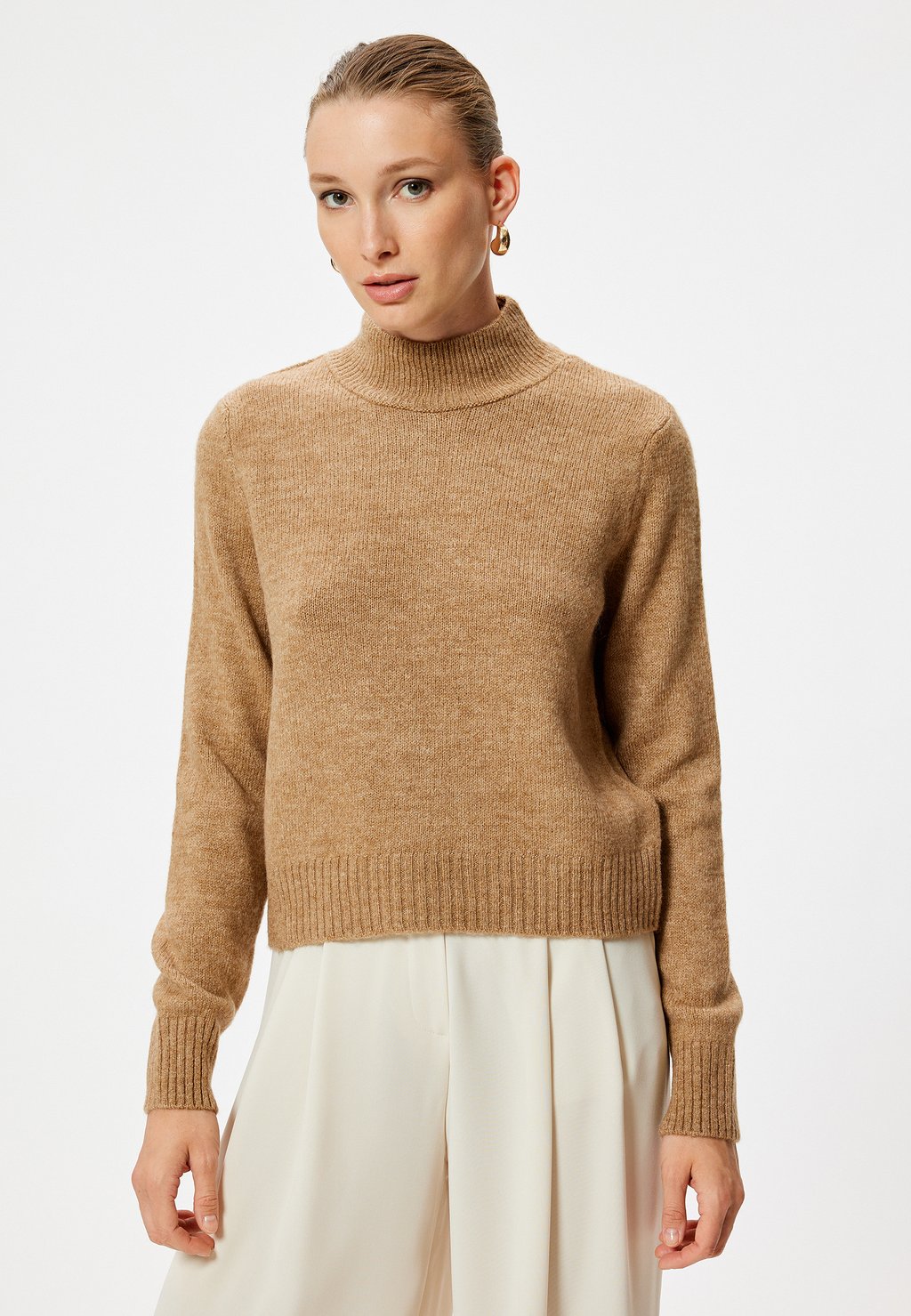 

Джемпер HIGH NECK Koton, коричневый