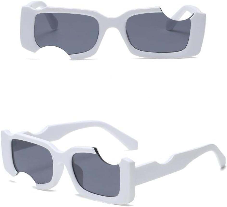 

Модные прямоугольные солнцезащитные очки для женщин, цветные зеркальные линзы, квадратные солнцезащитные очки для мужчин, винтажные солнцезащитные очки для женщин, очки с защитой от УФ-излучения UV400 WQFFQWK, White Black