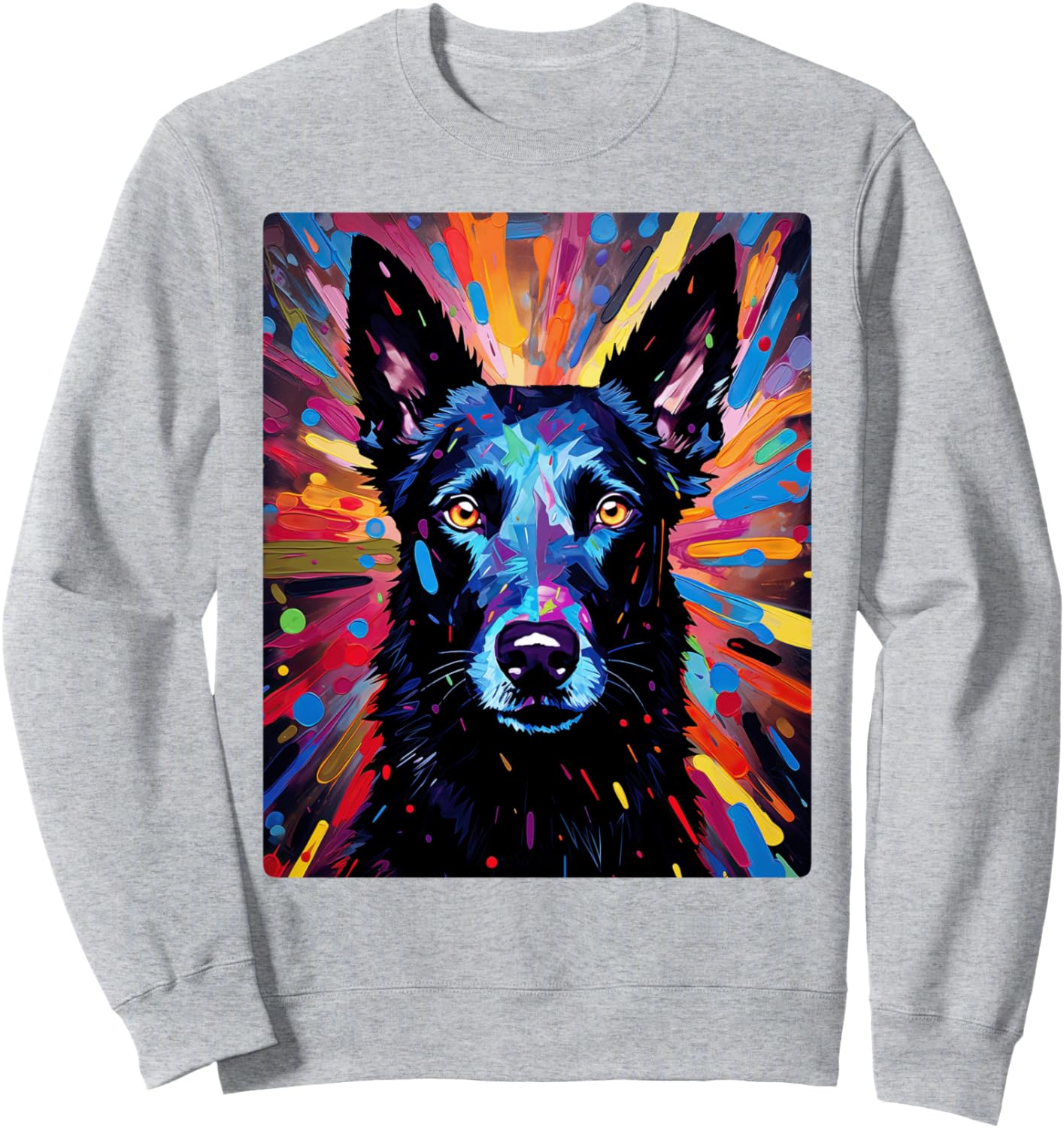 

Фотография собаки, выполненная маслом, милая толстовка с изображением щенка Oil Print Animals, серый