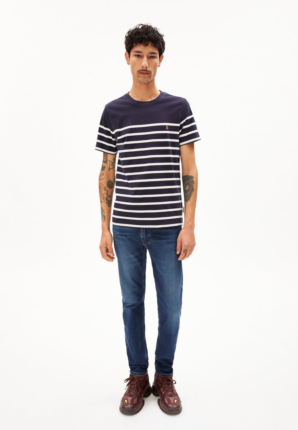 

Футболка с принтом STRIPES ARMEDANGELS, синий