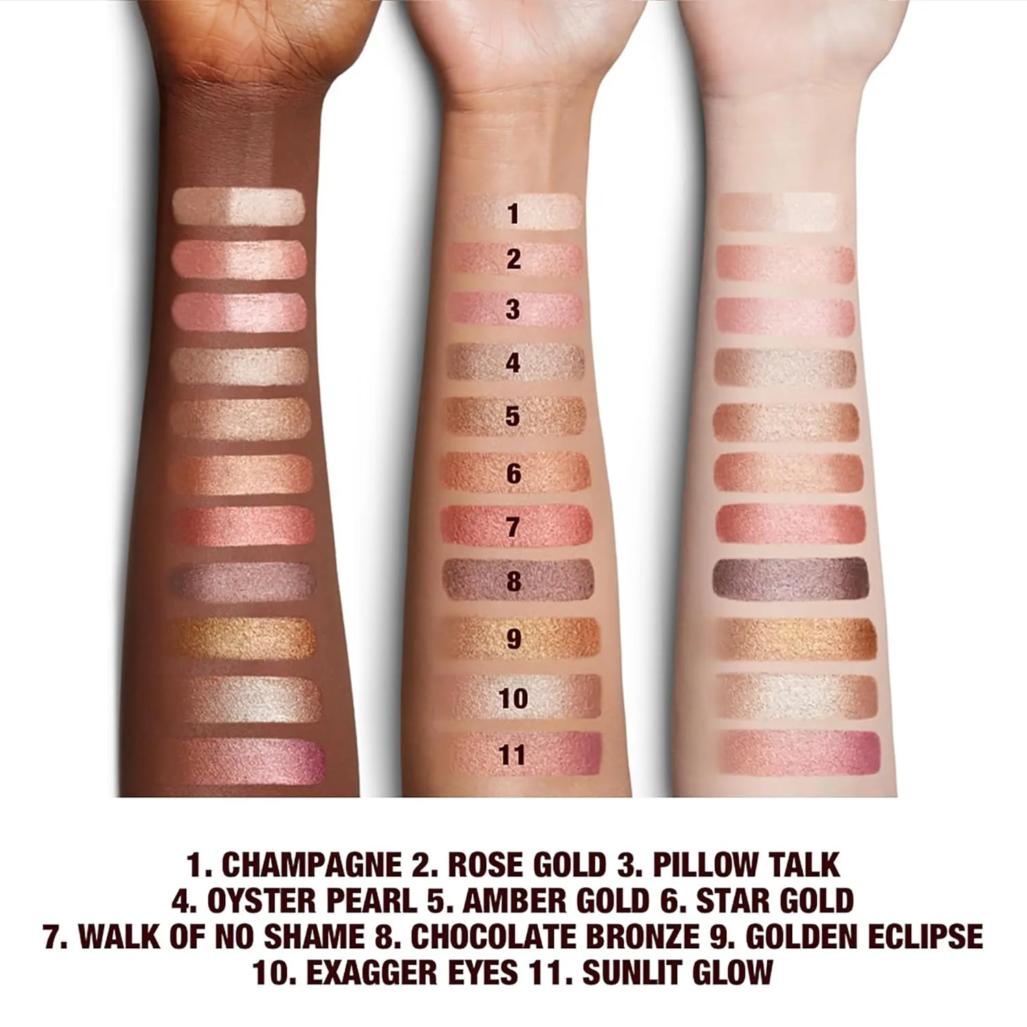 Кремовые тени для век Charlotte Tilbury Eyes to Mesmerize - стойкие монотени - формула с добавлением воды и металлическим блеском, а также витамина Е для устойчивости к скатыванию в складках века., Champagne - champagne pink — фото 4