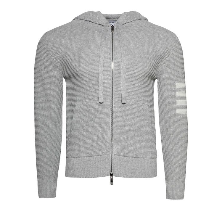 

Худи Thom Browne Textured Stitch Relaxed Fit Zip Up Hoodie 'Light Grey'