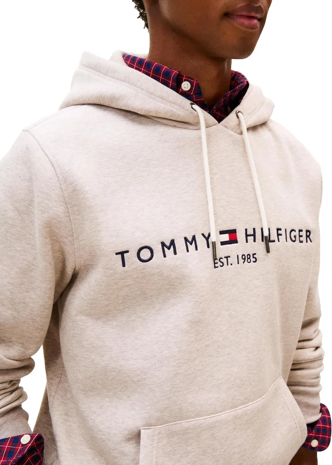 Худи с флисом, Tommy Hilfiger, цвет Heathered Pebble — фото 2