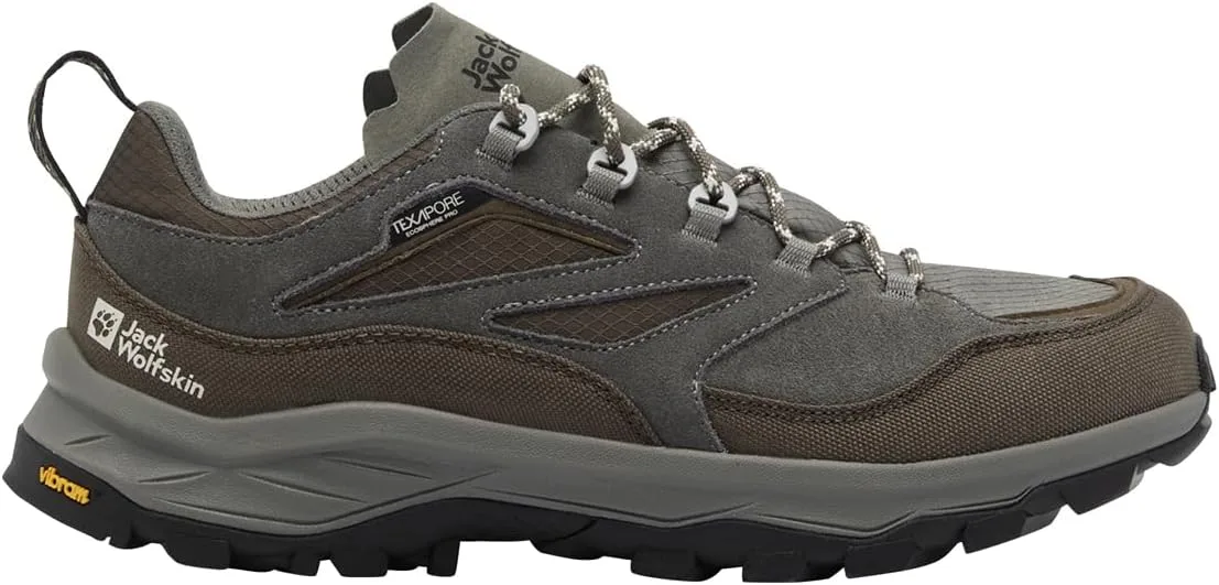 Мужские низкопрофильные кроссовки Jack Wolfskin Cyrox Texapore Low M, кофейный — фото 2