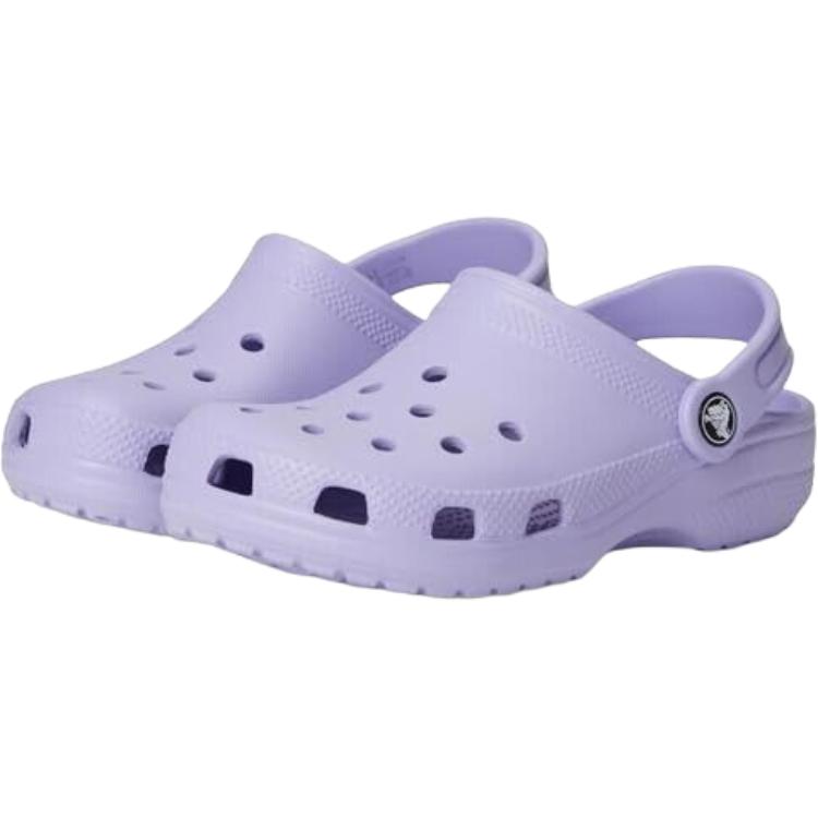 Классические противоскользящие износостойкие низкие детские сандалии Clog Kids' Crocs, фиолетовый — фото 2