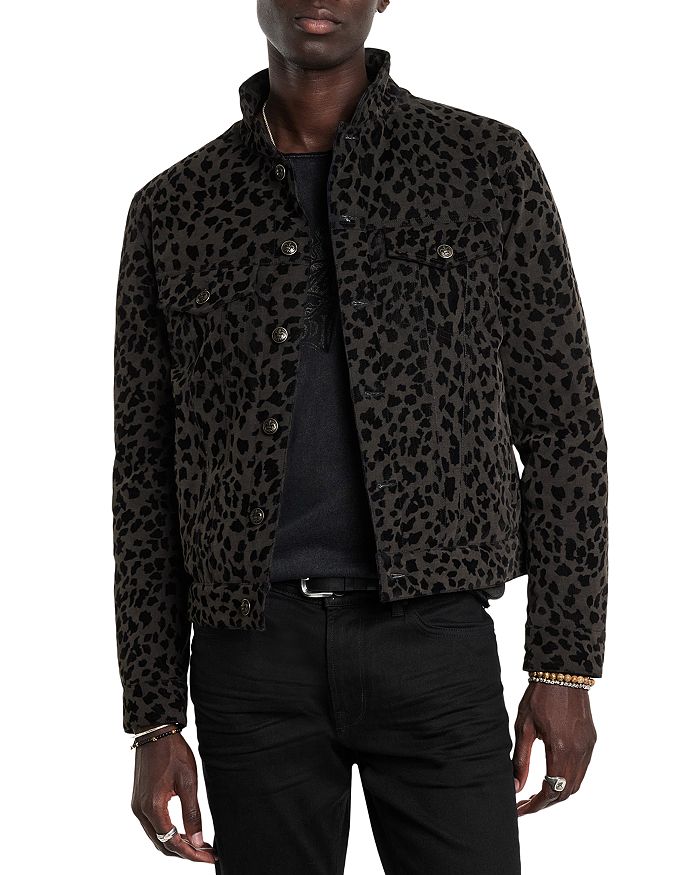 

Тоби Куртка-тракер на пуху с принтом "Animal Print", Regular Fit John Varvatos, черный