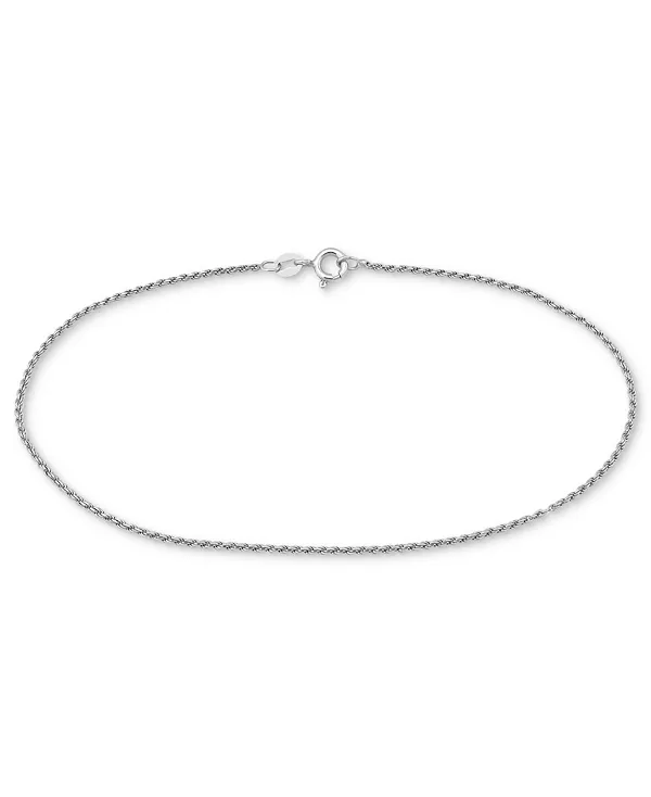 

Браслет на лодыжку из витой веревки из стерлингового серебра с 18-каратным золотым покрытием, также доступен в стерлинговом серебре, создан для Macy's Giani Bernini, silver