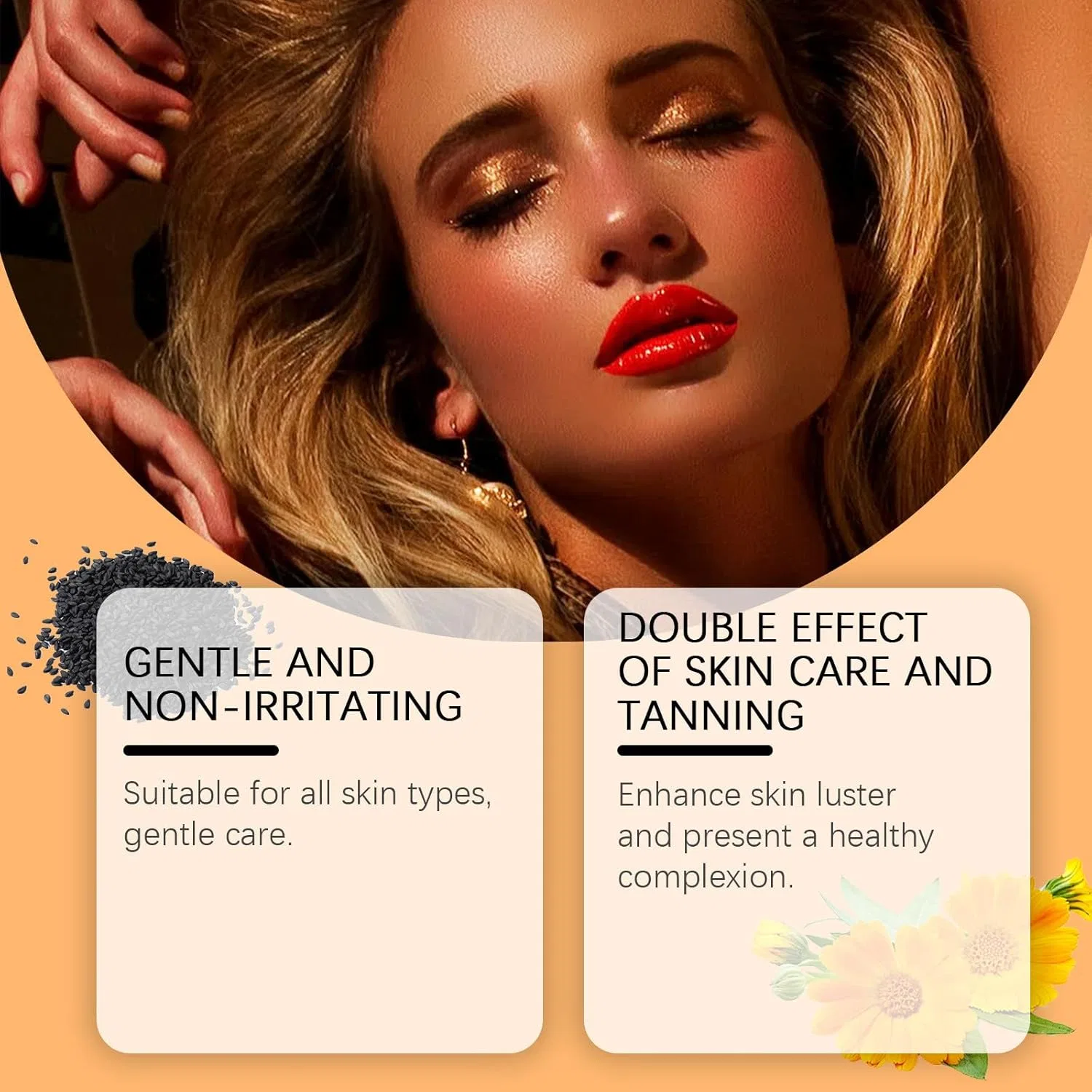 Автозагар Carotene Gold Intensive Tanning Gel 0 с блестками 50 г Generic — фото 2