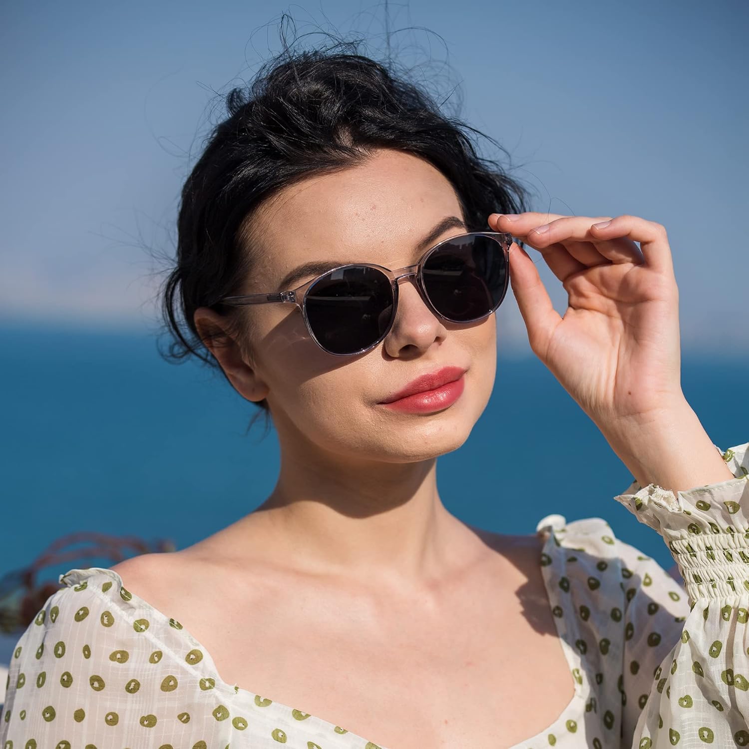 

Солнцезащитные очки LifeArt, комплект из 2 поляризованных очков, защита UV400, ретро-очки для мужчин/женщин, большие, для активного отдыха на природе, Days(clear Pink+clear Grey)