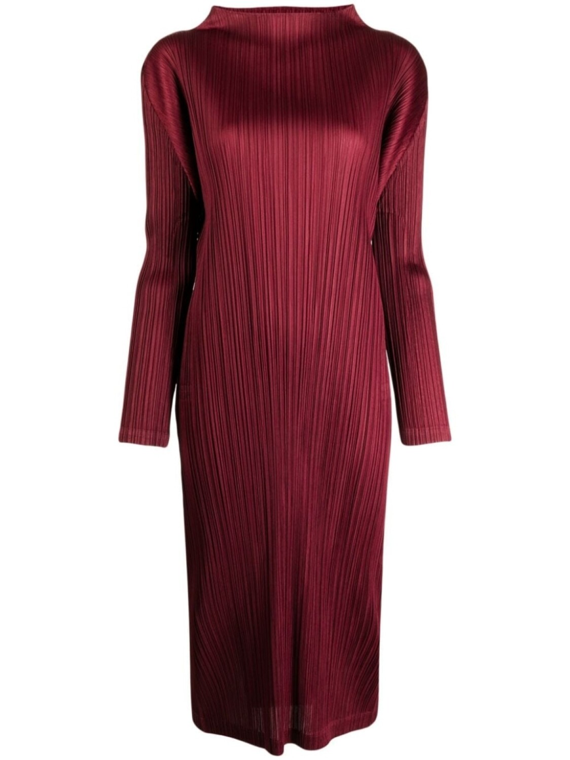 

Pleats Please Issey Miyake платье миди October со складками, красный