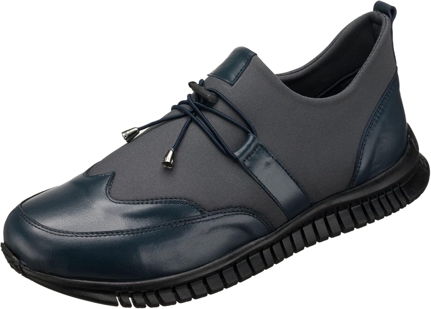 

Мужские кроссовки DALGALA большого размера, темно-синие, кожаные, ручной работы, легкие, повседневные, без шнурков