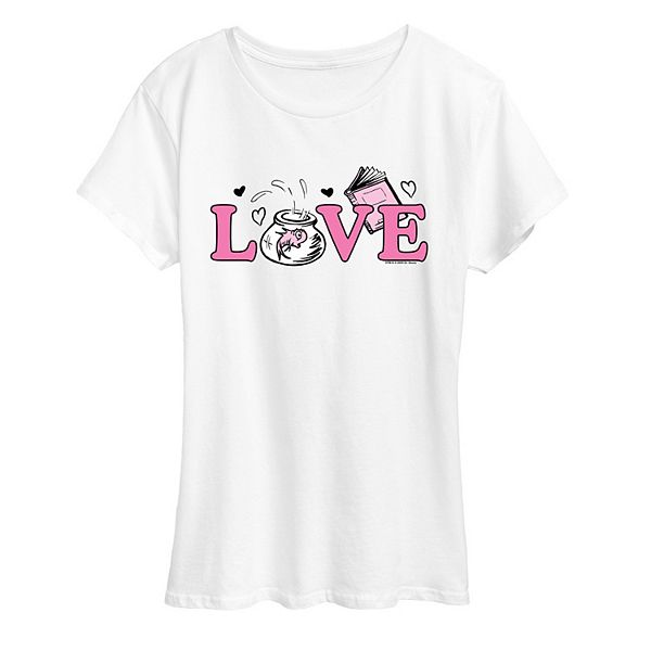 

Футболка с принтом Women's fish love Dr. Seuss, White, Белый, Футболка с принтом Women's fish love Dr. Seuss, White