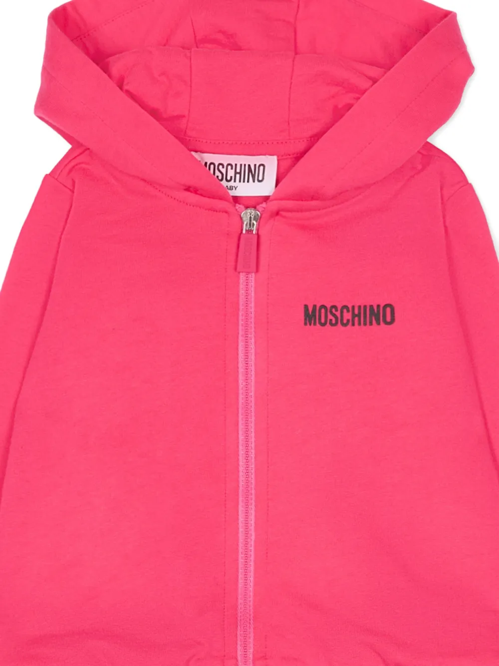 Спортивный костюм с ребристыми краями Moschino Kids, розовый — фото 3
