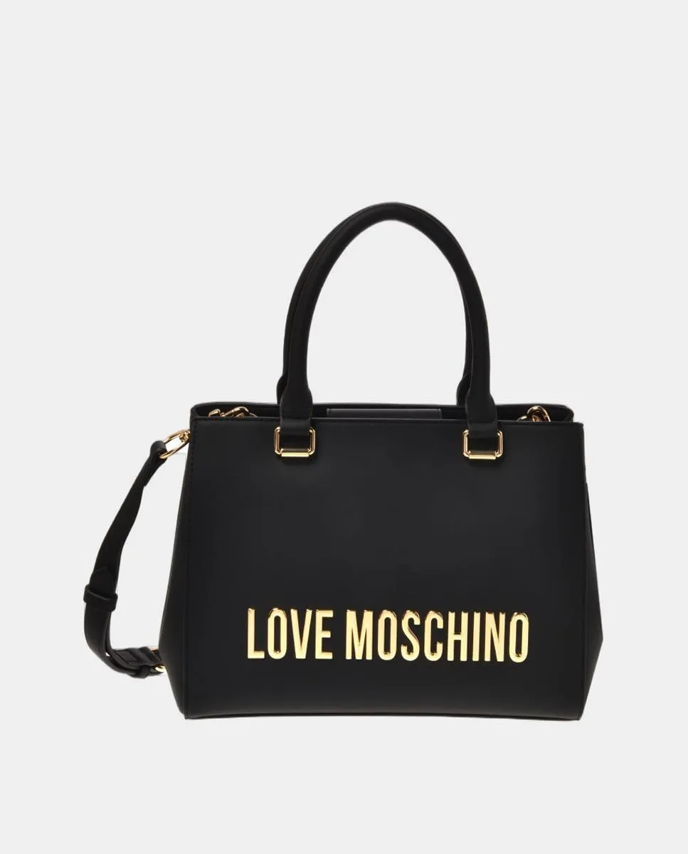 

Черная сумка-портфель со съемным плечевым ремнем Love Moschino