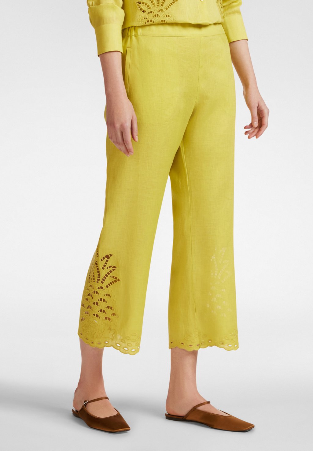 

Брюки CROPPED RICAMATI Elena Mirò, желтый