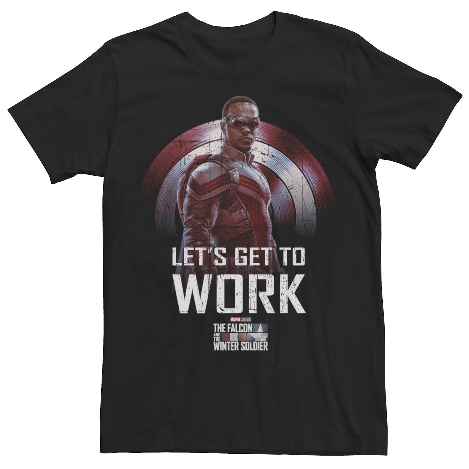 

Мужская футболка Marvel Falcon и Winter Soldier Falcon Let's Get To Work Licensed Character