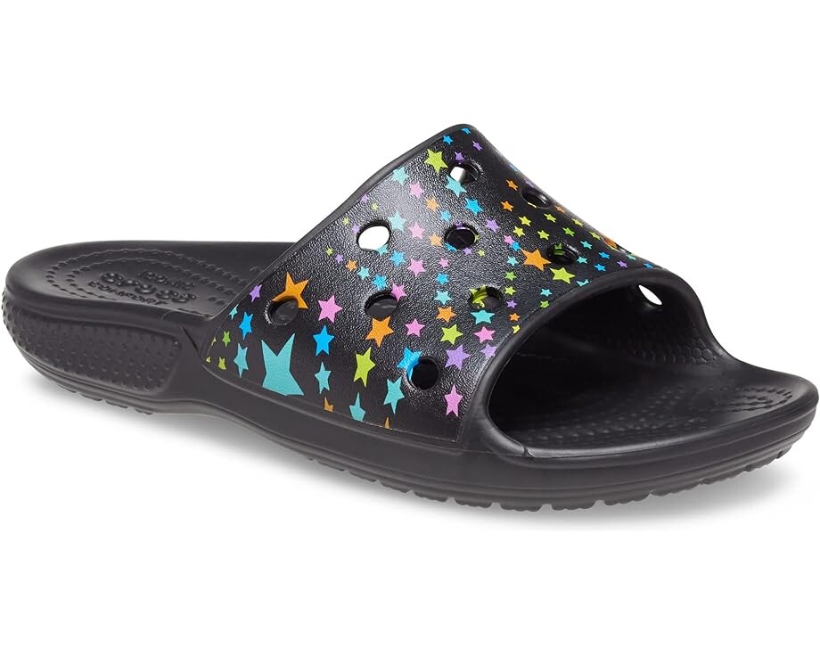 

Сандалии Crocs Classic Slide, цвет Black/Multi Disco Dance Party