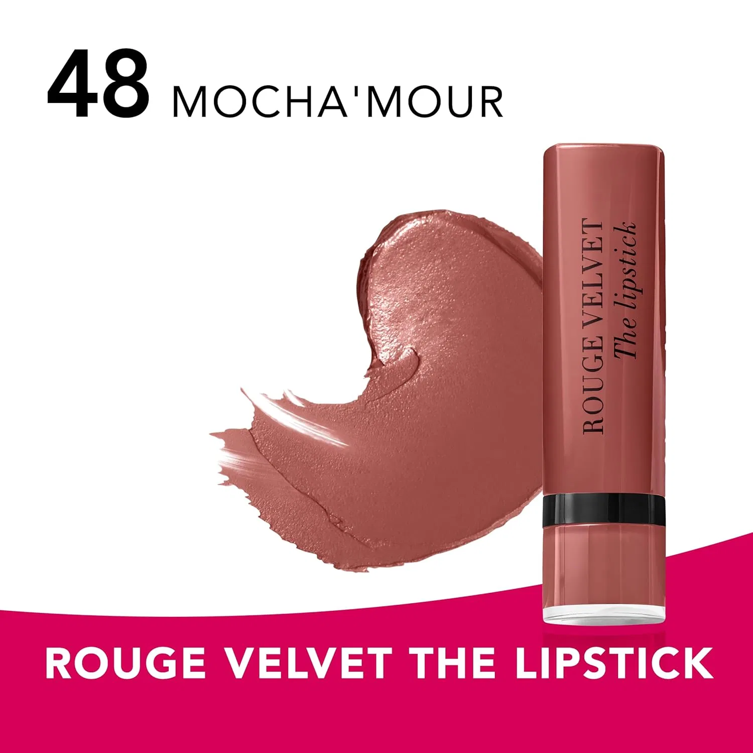 Матовая помада «Rouge Velvet The Lipstick 48 Mocha'Mour» от Bourjois Bourjois — фото 3