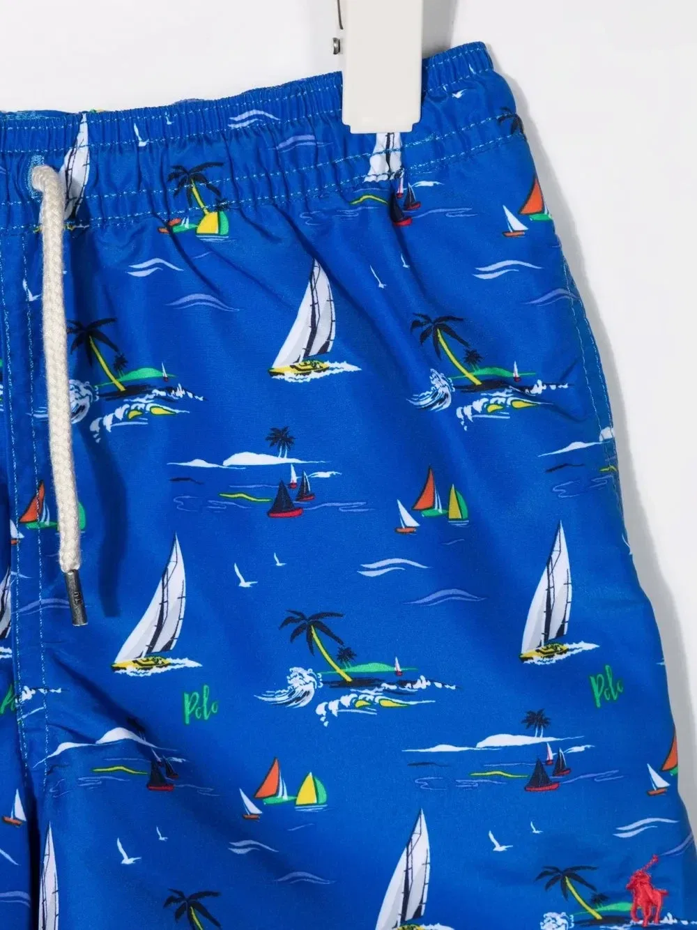 Плавки-шорты с принтом Polo Ralph Lauren Kids, синий — фото 3