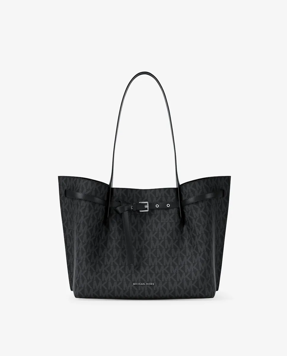 

Большая сумка-тоут Emilia с логотипом Michael Michael Kors, черный