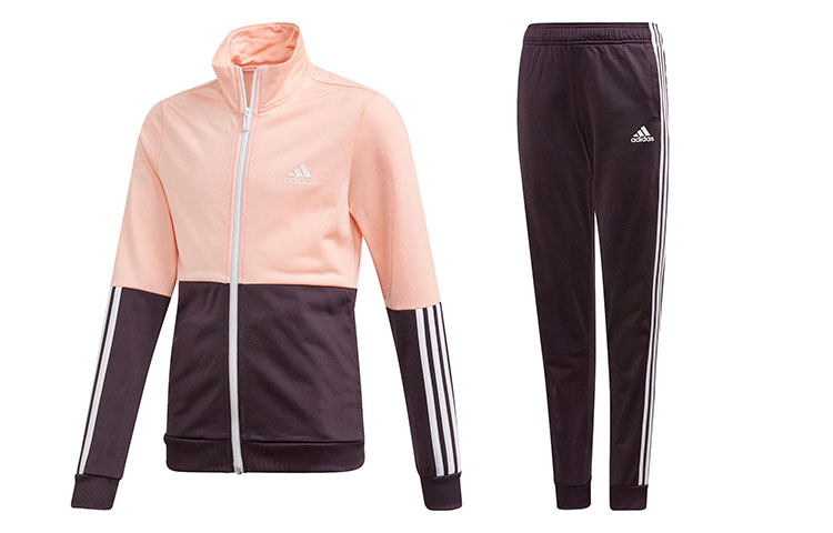 Детский повседневный спортивный костюм Adidas (розовый+черный) — фото 2