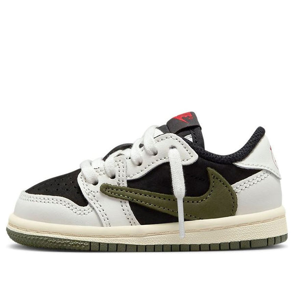 

Кроссовки 1 retro low og sp x travis scott 'olive' Air Jordan, мультиколор
