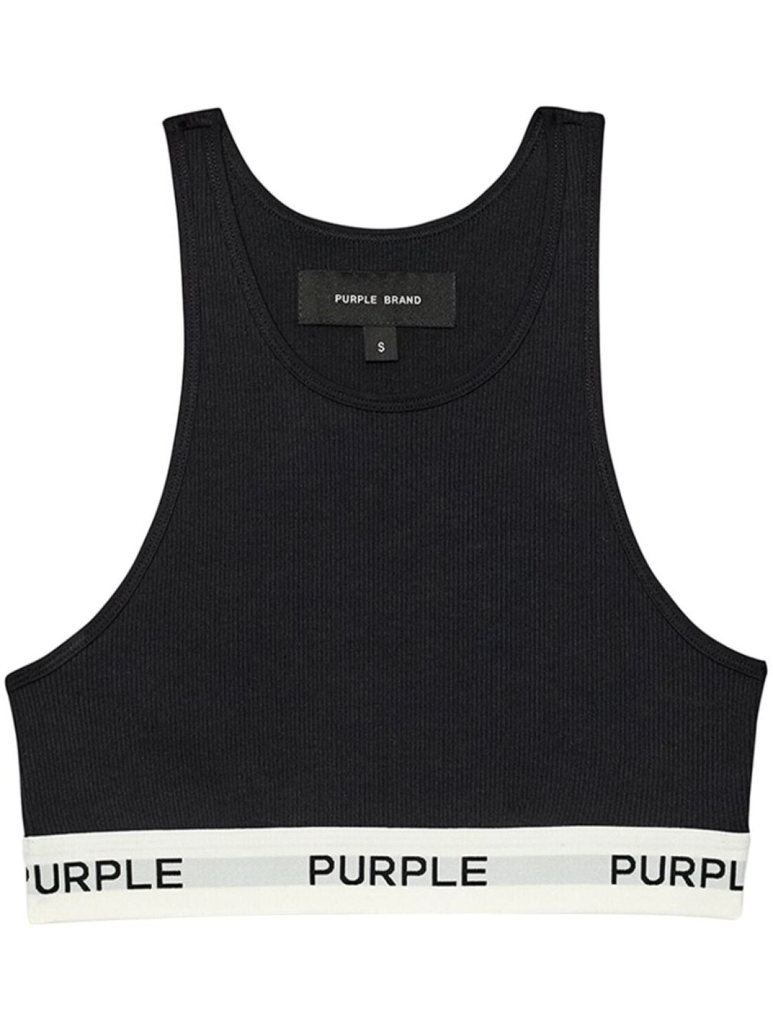 

Спортивный бюстгальтер с логотипом Purple Brand, черный