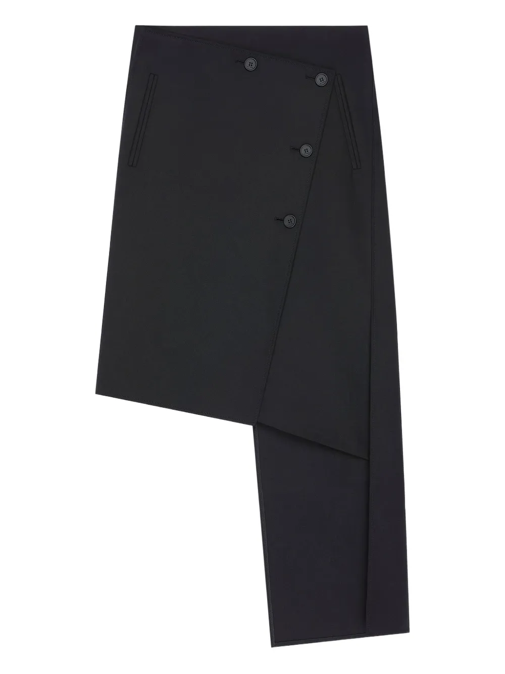 

Юбка миди со вставками Courrèges, черный