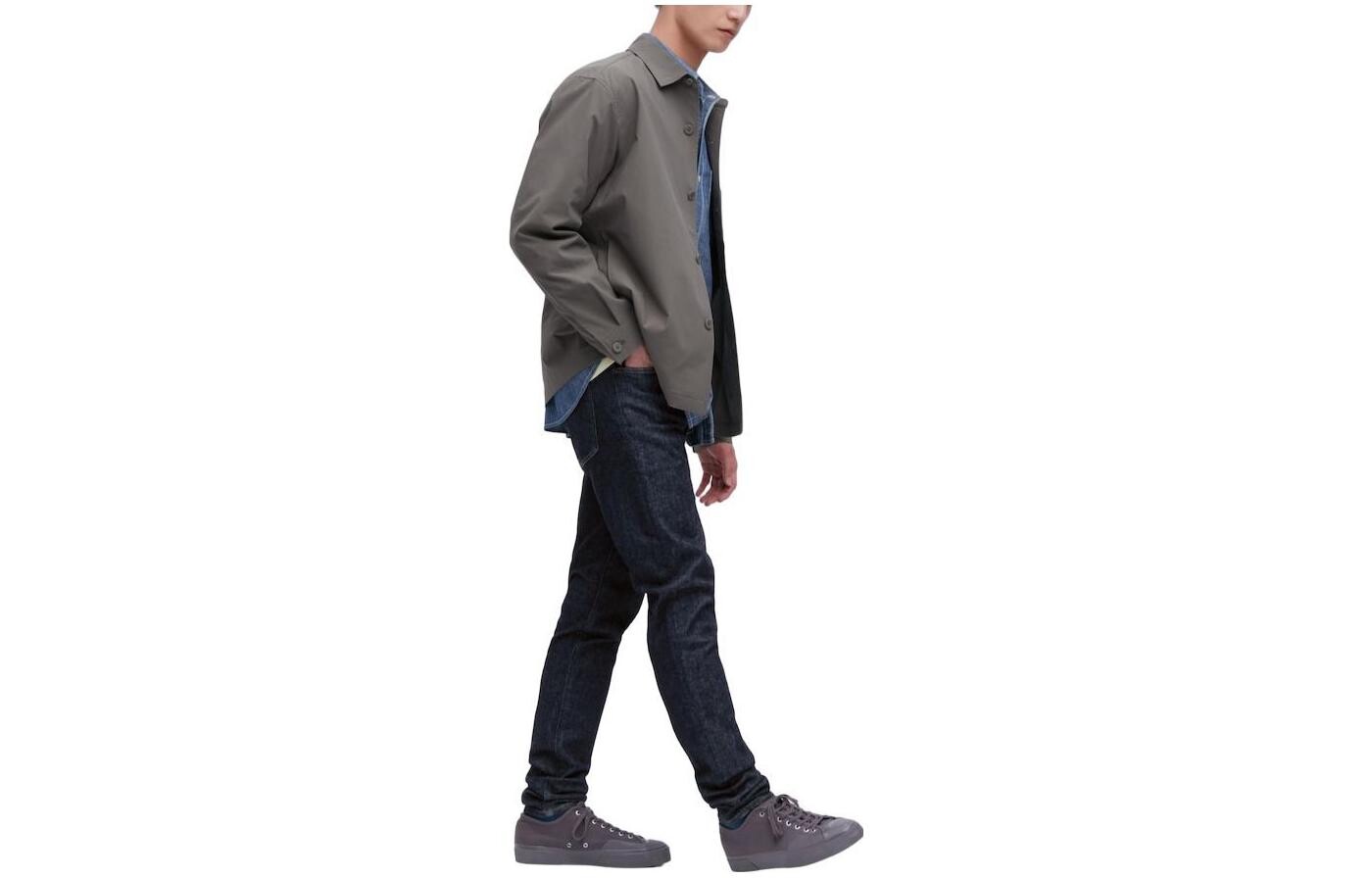 

Джинсы унисекс темно-синие Uniqlo, темно-синий