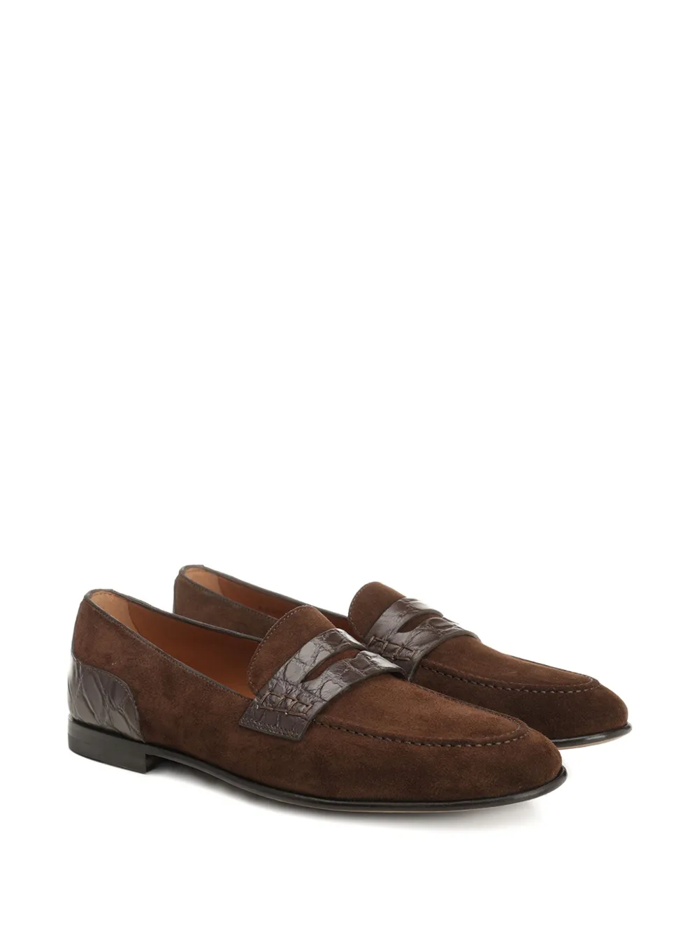 Лоферы MOCASIN VIVALDI ANTE MARRON DET COCODRIL DOLCE & GABBANA, коричневый — фото 2