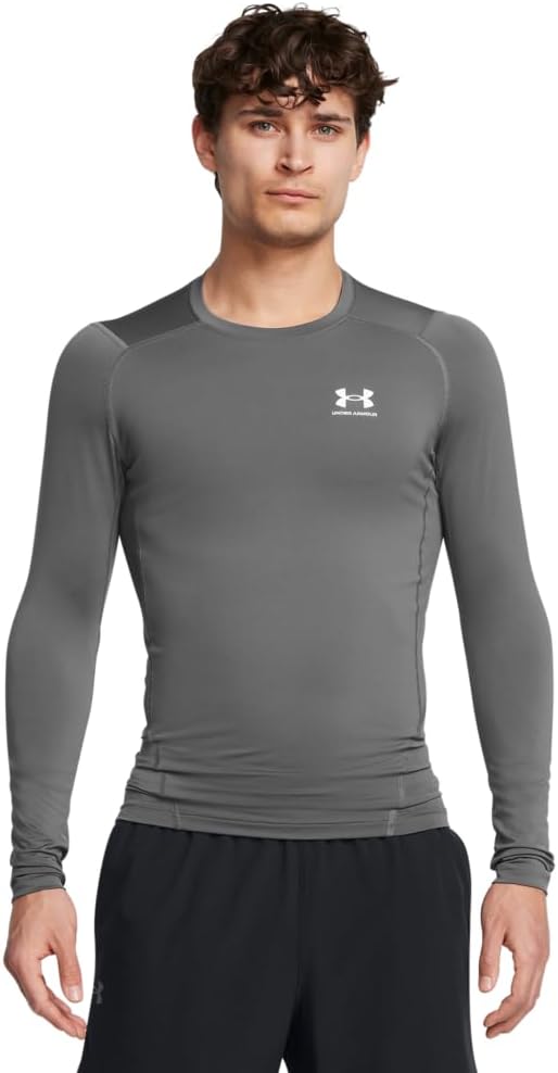 

Under Armour мужская футболка HeatGear Compression с длинным рукавом, (025) Castlerock/White
