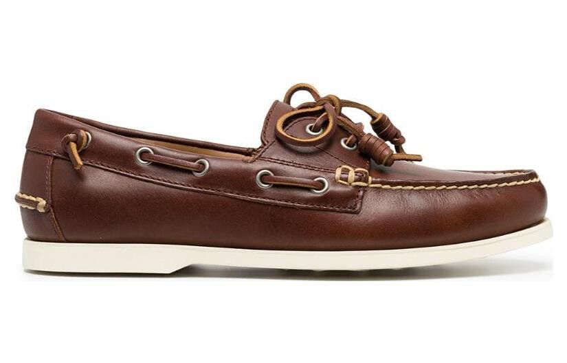 Лодочные туфли мужские коричневый Polo Ralph Lauren — фото 2