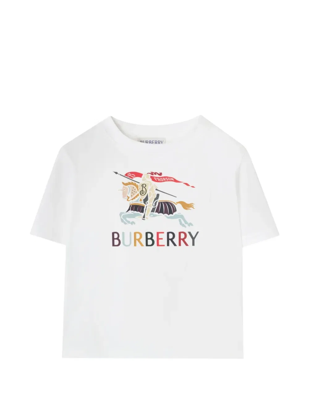 Хлопковая футболка Ekd Burberry Kids, белый