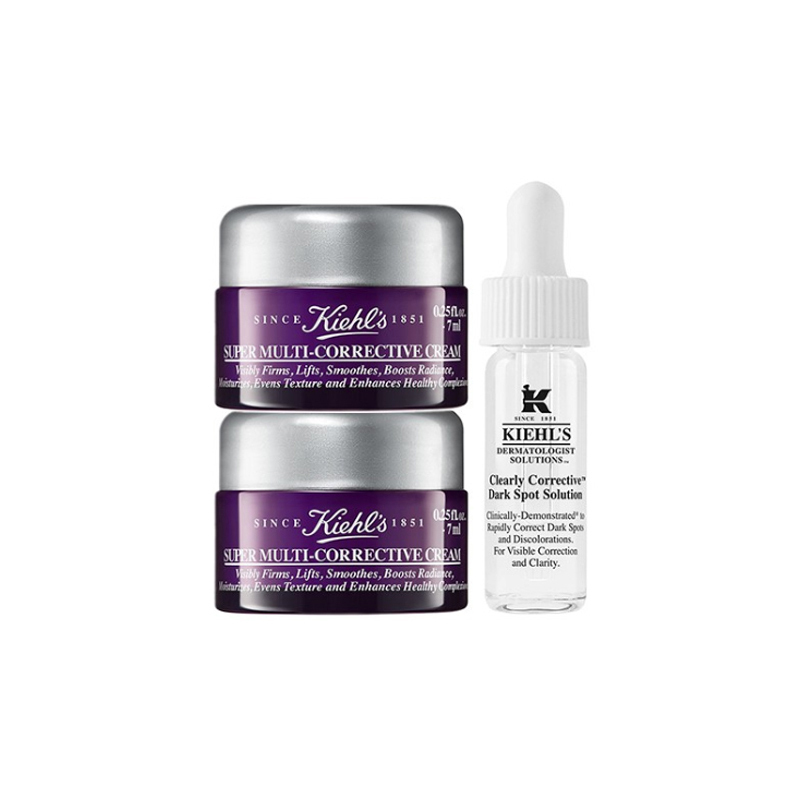 Крем Kiehl's Super Multi-Corrective Cream + сыворотка Kiehl's Clearly Corrective Dark Spot Solution, 7 мл*2 + 4 мл — фото 3