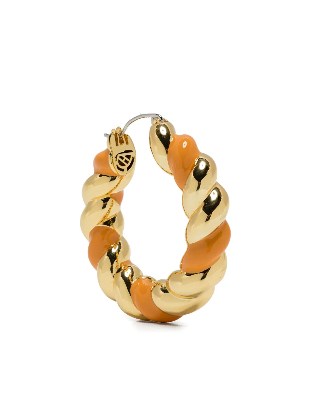 

Серьга-кольцо с веревочным плетением Eddie Borgo, золотистый